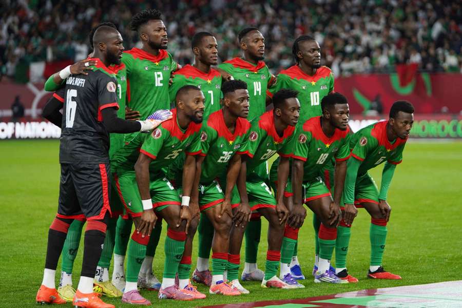 Burkina Faso's starting XI before their match against Algeria