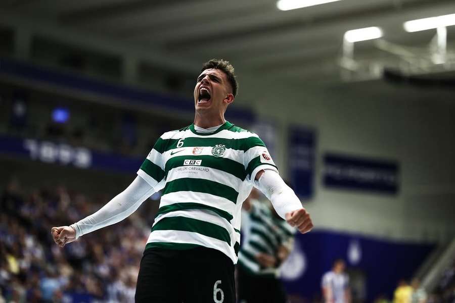 Francisco Costa festeja pelo Sporting Francisco Costa festeja pelo Sporting