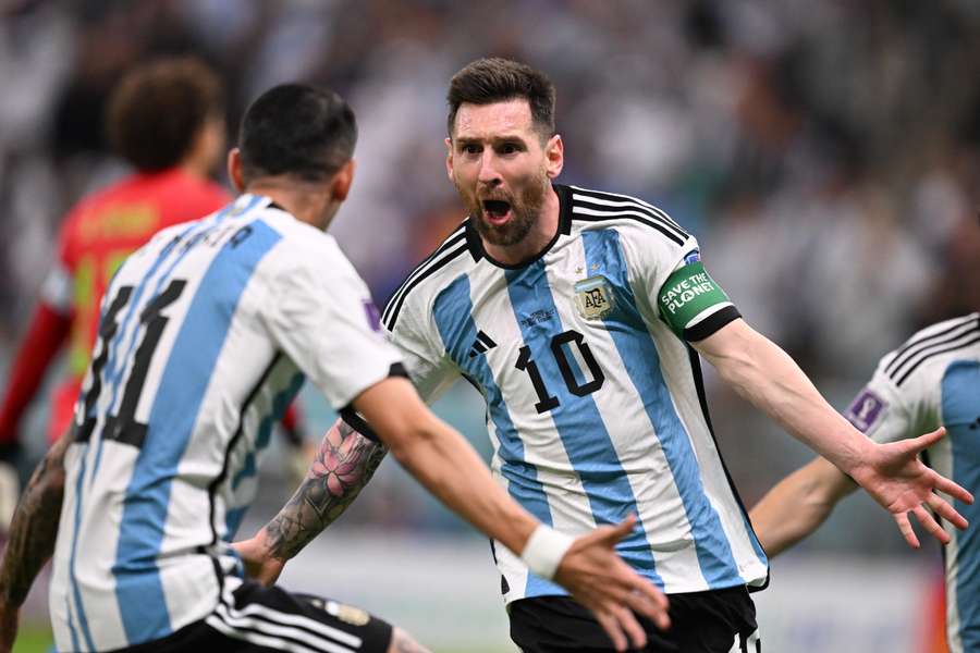 Lionel Messi scored his eighth World Cup goal for Argentina to equal Diego Maradona's record.