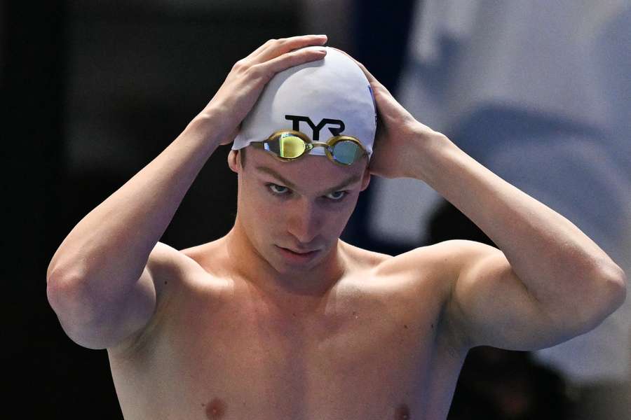 Léon Marchand à Singapour en août 2025.