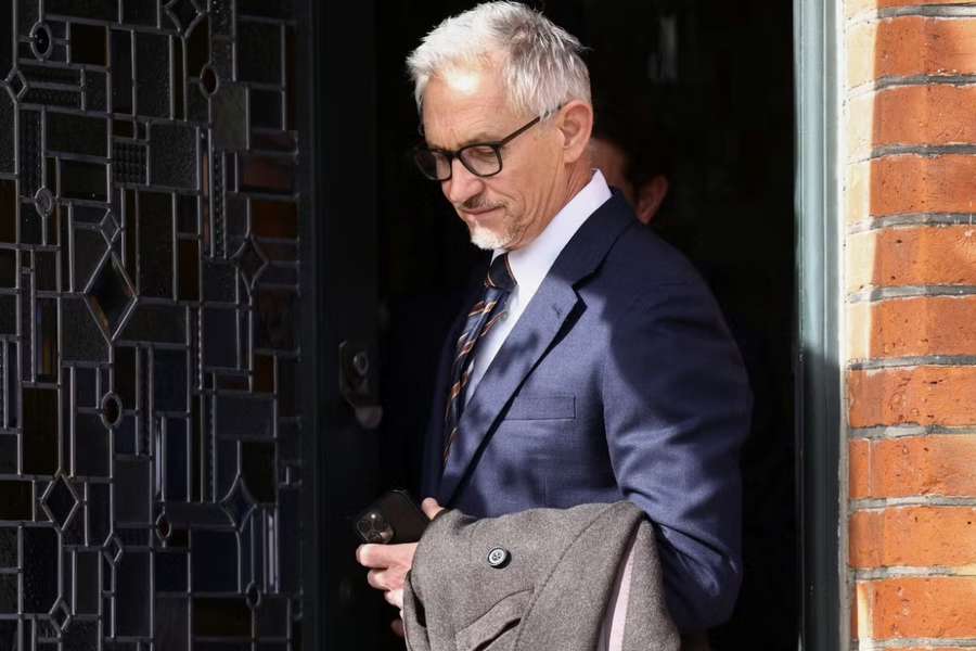 Gary Lineker leaving his London home