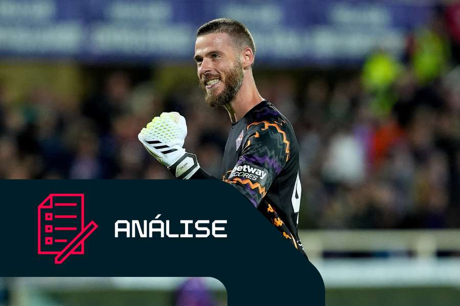 David de Gea exulta durante o Fiorentina-Milão