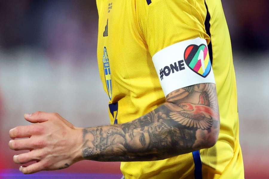 The 'OneLove' armband that will be worn