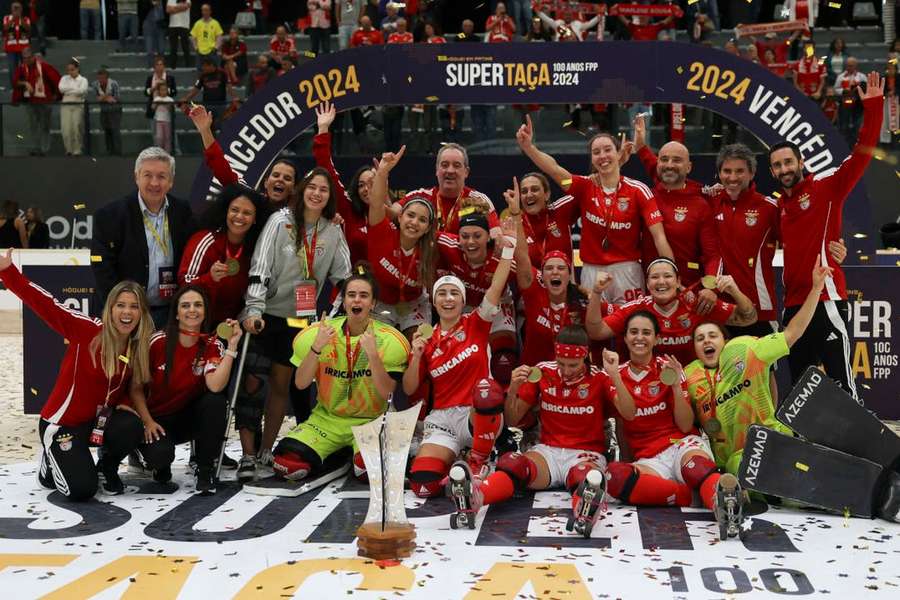 Benfica celebra a conquista da Supertaça