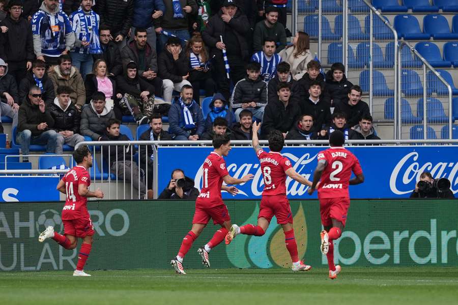 El Getafe vence a domicilio.