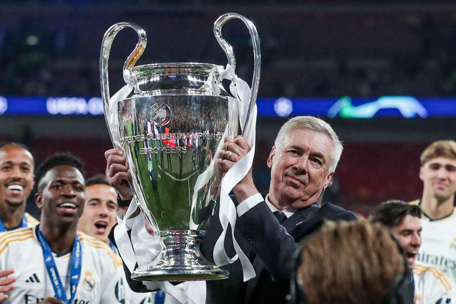 Carlo Ancelotti tras ganar la Champions League 2023-24