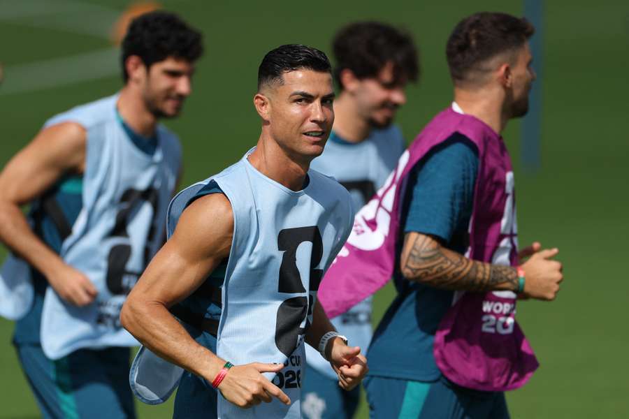 Cristiano Ronaldo em treino de Portugal Cristiano Ronaldo em treino de Portugal