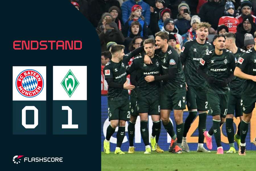 Werder Bremen im Glück, ein unerwarteter Sieg in München.