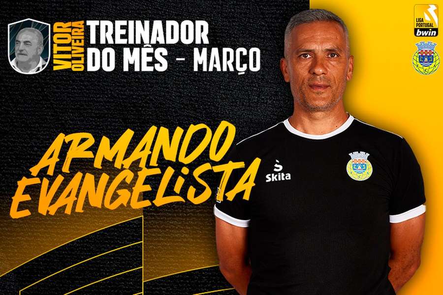 Armando Evangelista foi eleito o melhor treinador de março