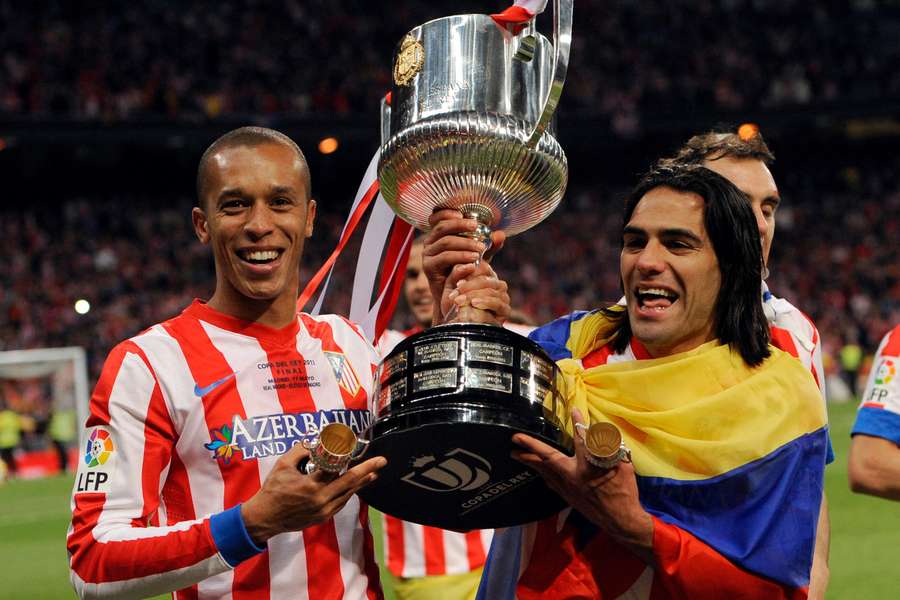 Miranda e Falcão, depois de vencerem a Taça do Rei em 2013
