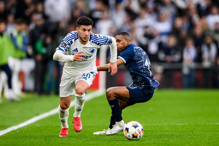 Roony Bardghji in action against AGF in the Danish domestic league