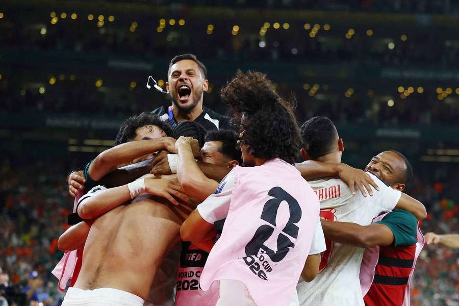 Morocco are into the round of 16 of the World Cup.