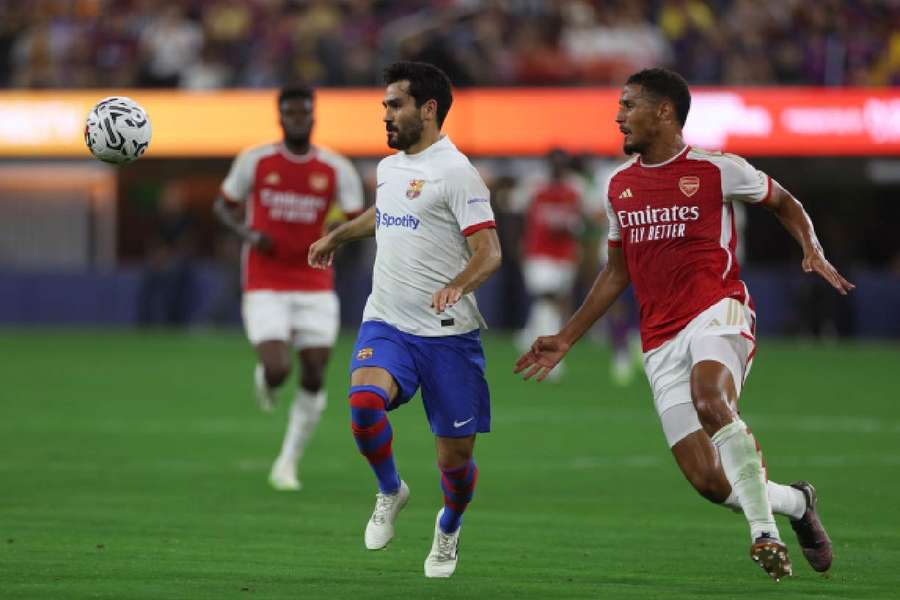 Gündogan, en partido de pretemporada frente al Arsenal.