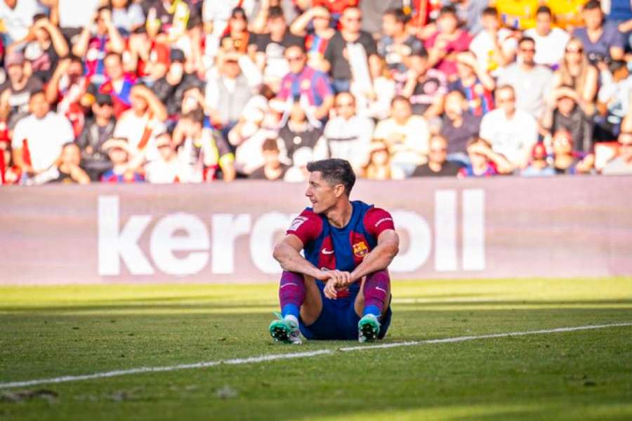 Lewandowski la capătul unei partide Barça-Rayo dezmăgitoare