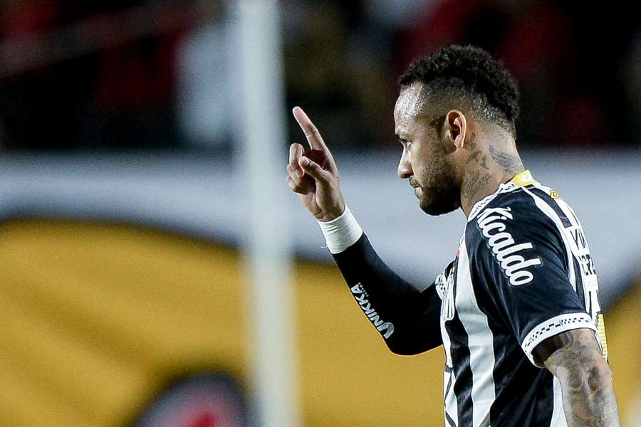 Neymar, con el Santos