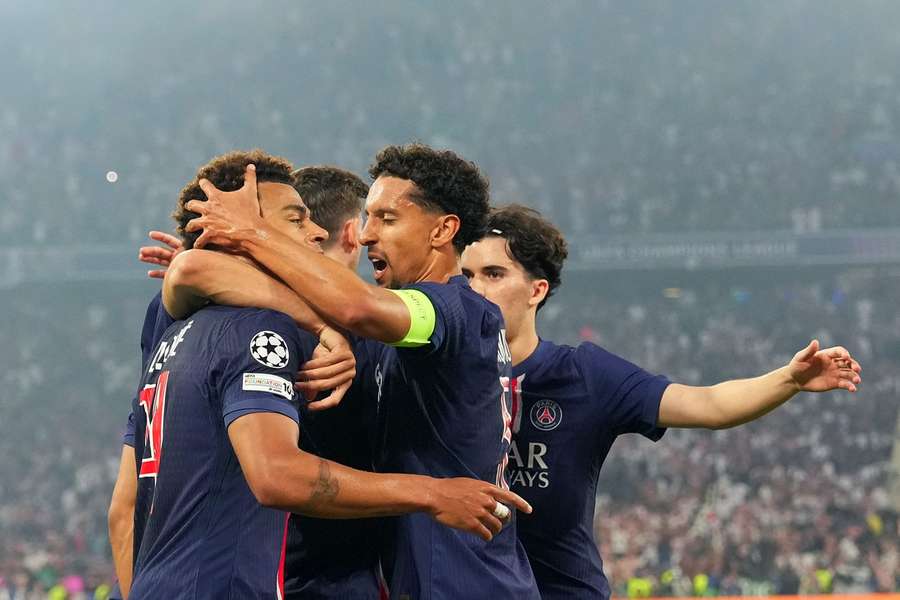 PSG celebrate against Inter
