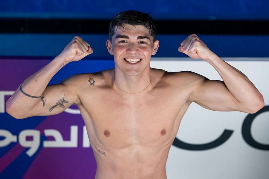 Diogo Ribeiro conquistou a medalha na estreia em finais dos 100 mariposa