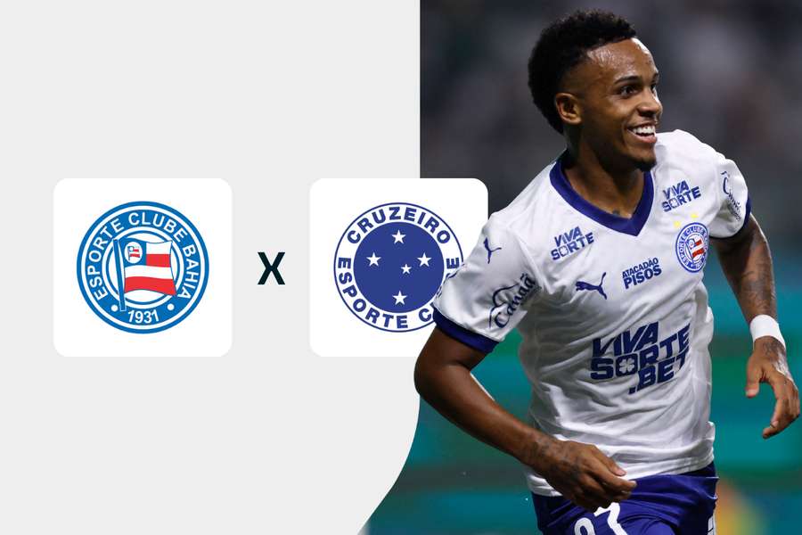 Bahia x Cruzeiro, segunda (15), às 20 horas