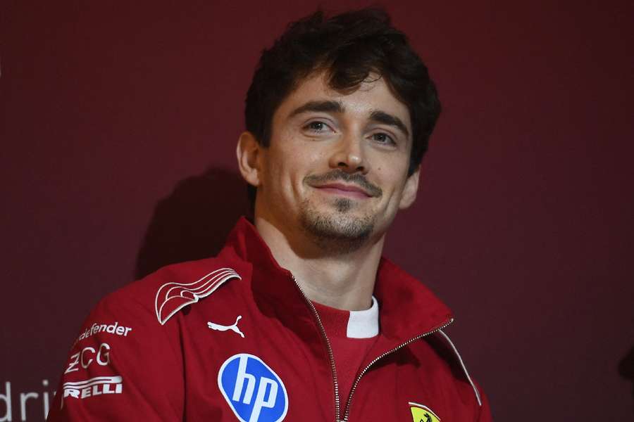 Charles Leclerc during the event to celebrate Scuderia Ferrari and Puma's 20 years of collaboration 