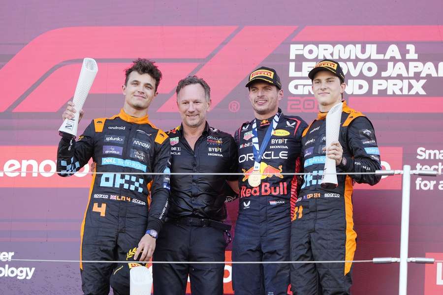 Max Verstappen viert de constructeurstitel met Red Bull