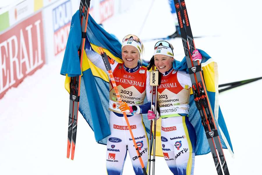 Gold-Gewinner Jonna Sundling und Emma Ribom