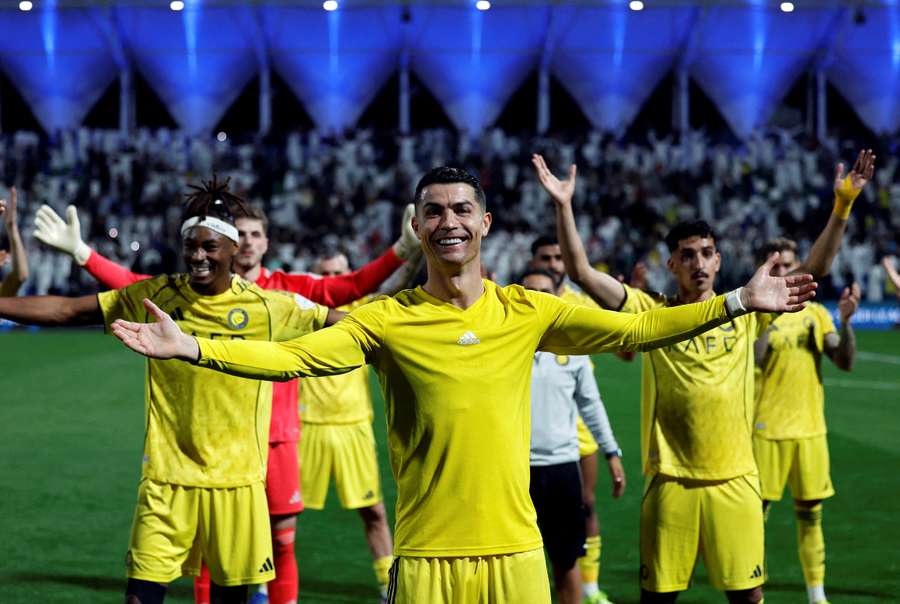 Ronaldo oslavuje presný zásah.