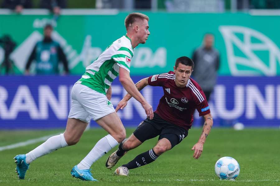 Luca Itter (l.) und Julian Justvan im Frankenderby des Vorjahres
