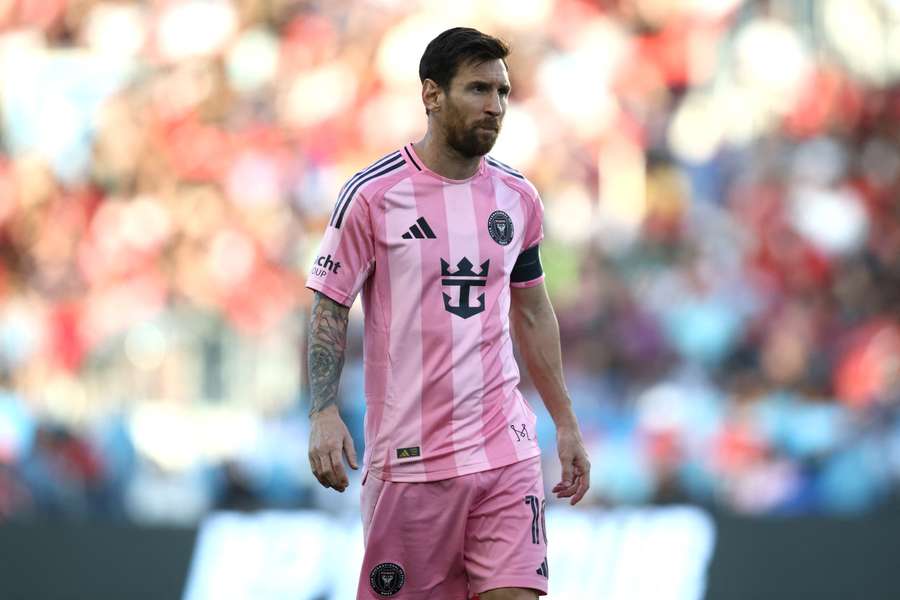 Lionel Messi looks on during Inter Miami match against Toronto FC