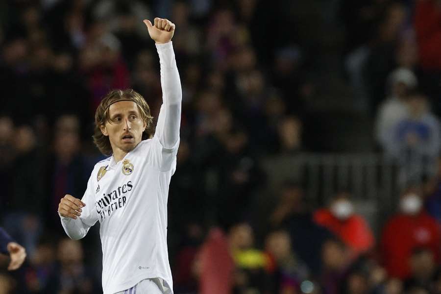 Real Madrid's Luka Modric during the Copa del Rey semi-final