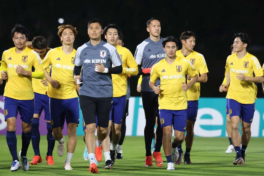 Schon am Wochenende absolvierte Teile der japanischen Elf das erste Training in Doha