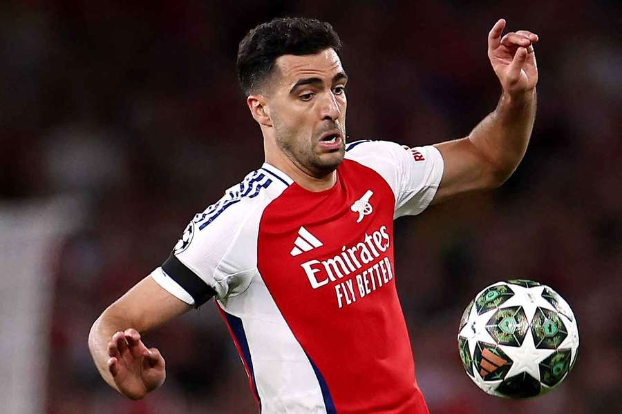 Mikel Merino em Arsenal 0x1 PSG, pela Champions League