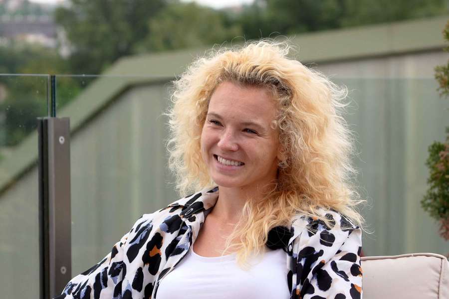 Kateřina Siniaková v areálu Livesport Prague Open.