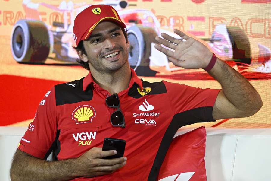 Carlos Sainz, en una rueda de prensa del GP España F1