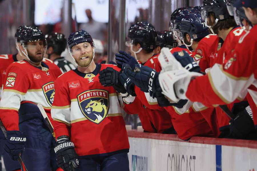 Florida Panthers' Sam Bennett celebrates a goal against the Vancouver Canucks (2025)