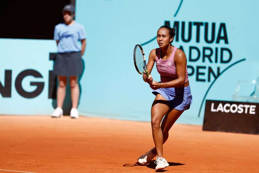 Leylah Fernandez lost her first-round match in Rome