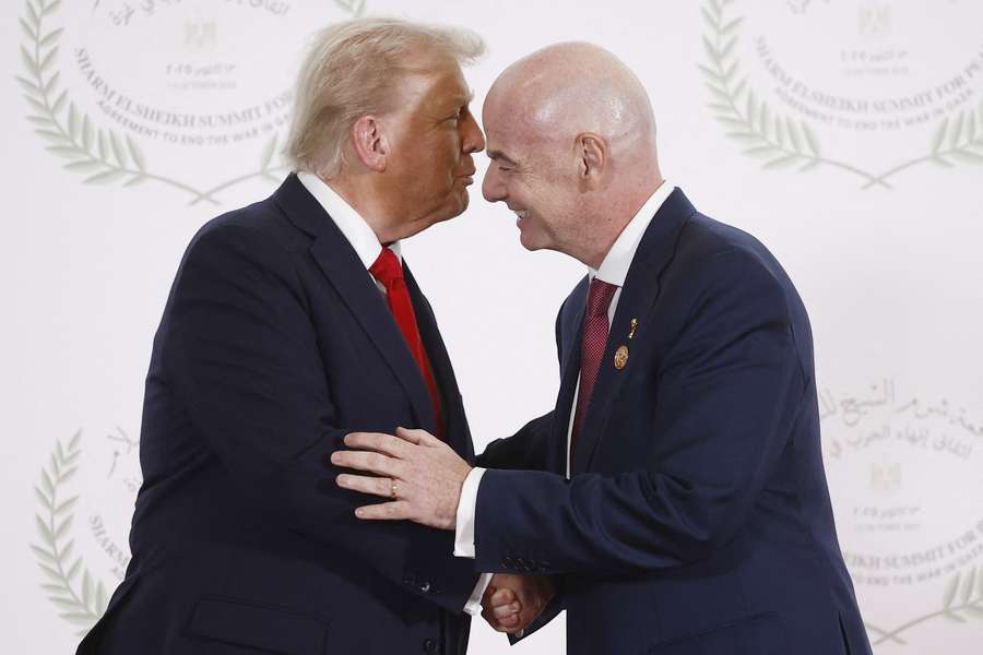 El Presidente de EE.UU, Trump, y el jefe de la FIFA Infantino