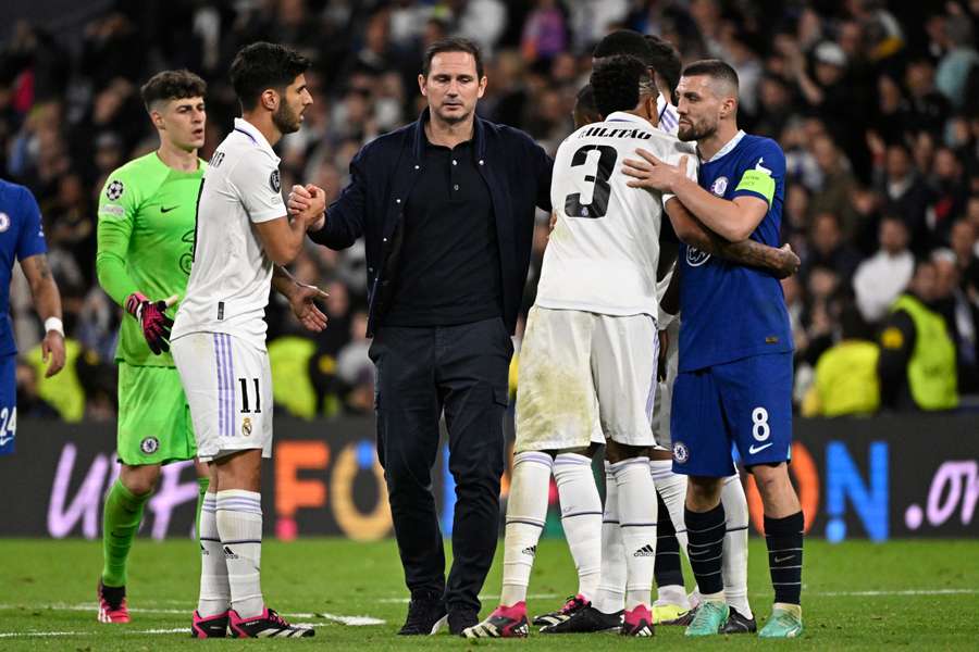 Chelsea-Trainer Frank Lampard musste im Hinspiel Glückwünsche an Real Madrid aussprechen.