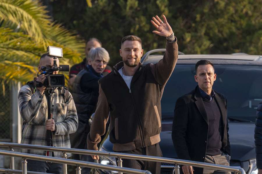 Milan Skriniar em Istambul no dia 22 de janeiro