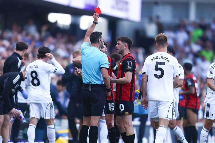 Fulham v Bournemouth matches rare Premier League red-card record