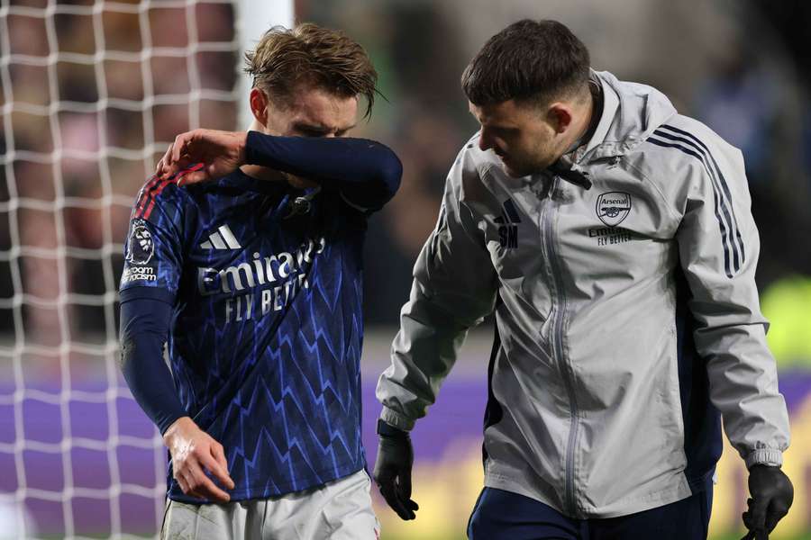 Odegaard lesionou-se diante do Brentford