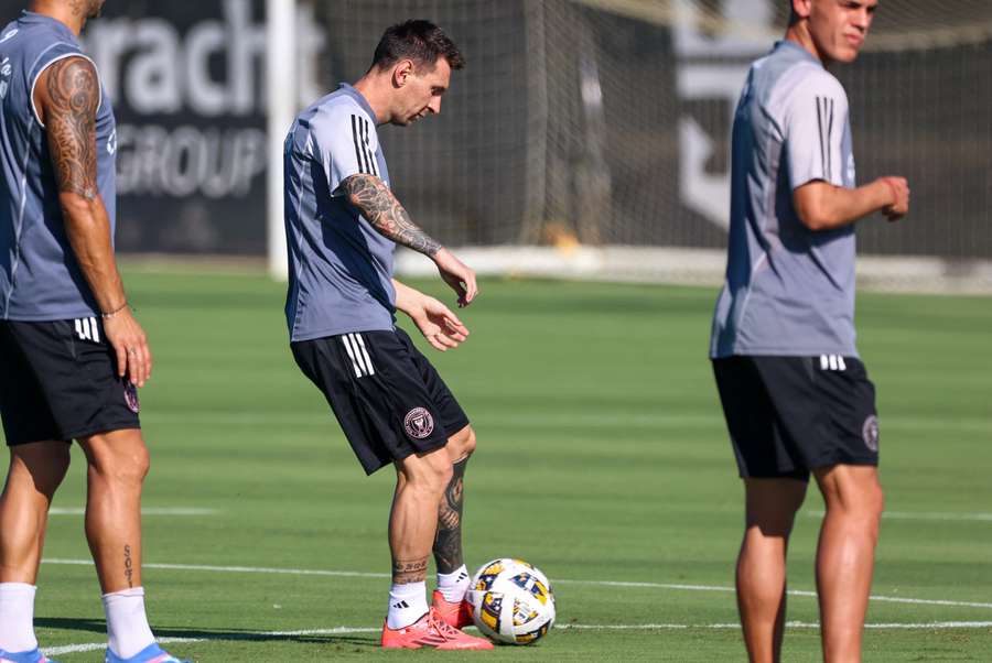 Lionel Messi no treino do Inter de Miami