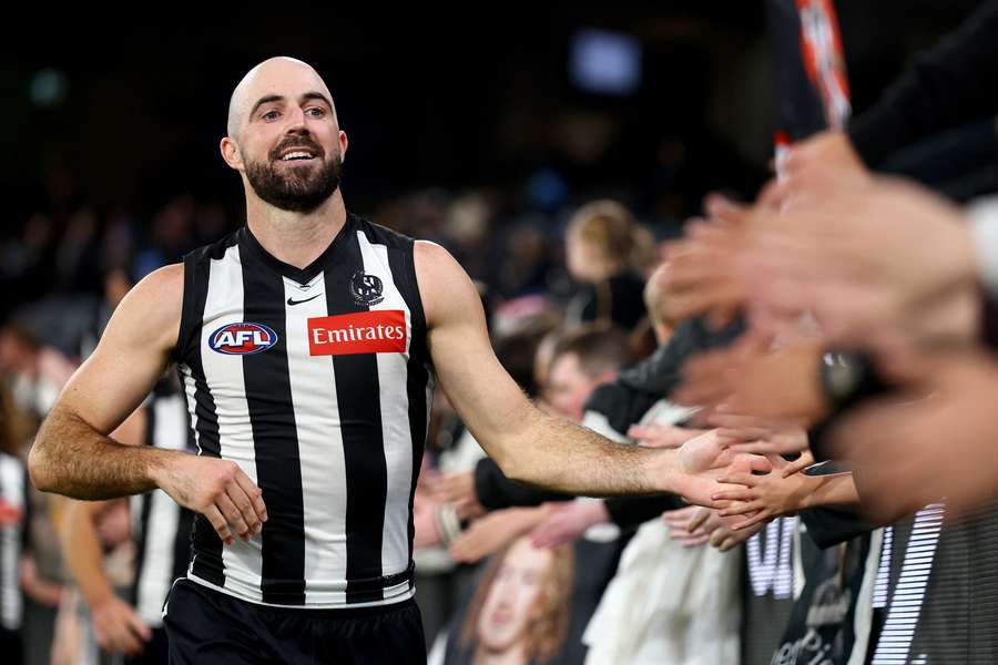 No wonder Steele Sidebottom was all smiles after Collingwood's commanding win over Hawthorn.