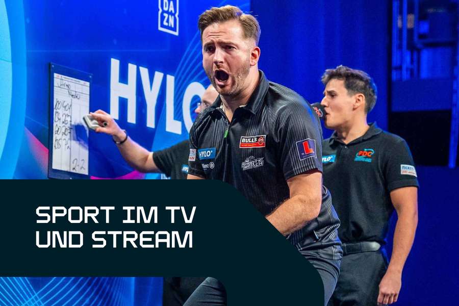 Sport live am Donnerstag: Arno Merk darf heute im Duell mit Kim Huybrechts die ersten Pfeile der Darts-WM 2026 werfen.