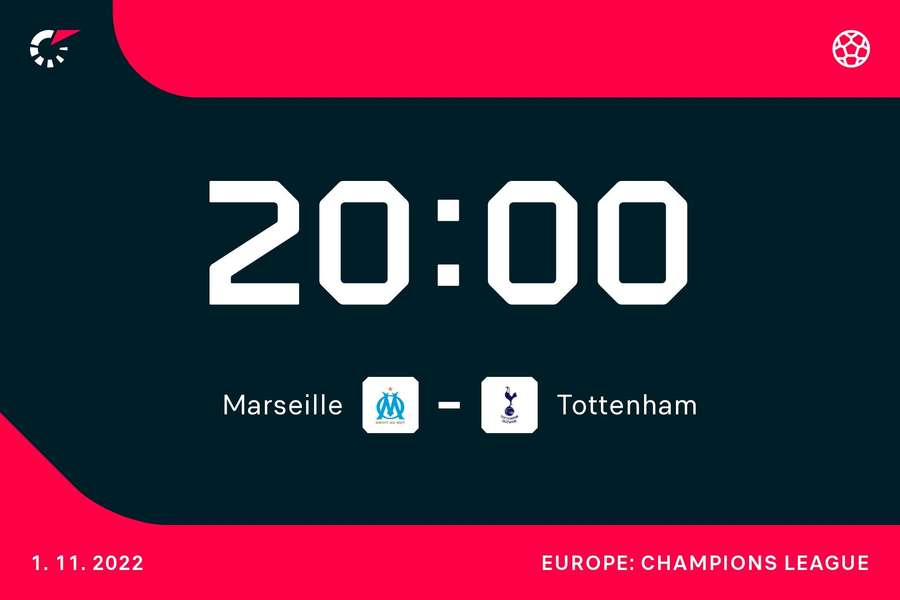 Marseille host Spurs from 8pm