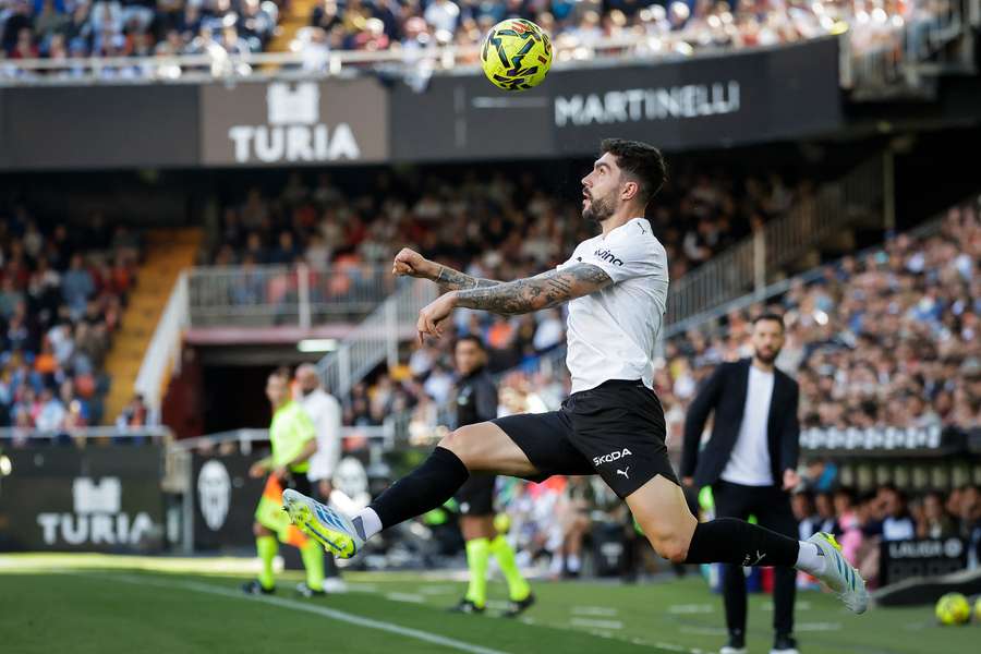 Unai Núñez, antes de caer lesionado en el Valencia-Celta