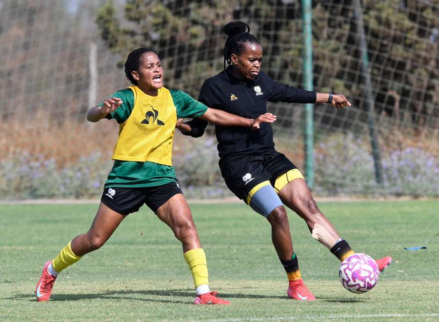 South Africa players during training South Africa players during training