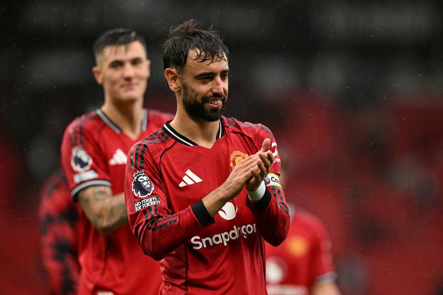 Spürbare Erleichterung bei United-Kapitän Bruno Fernandes Spürbare Erleichterung bei United-Kapitän Bruno Fernandes