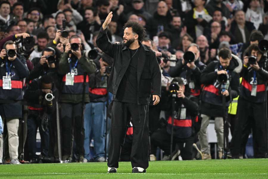 Marcelo, homenajeado en el Bernabéu