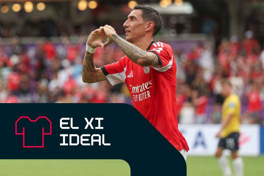 Ángel Di María, del Benfica, celebra