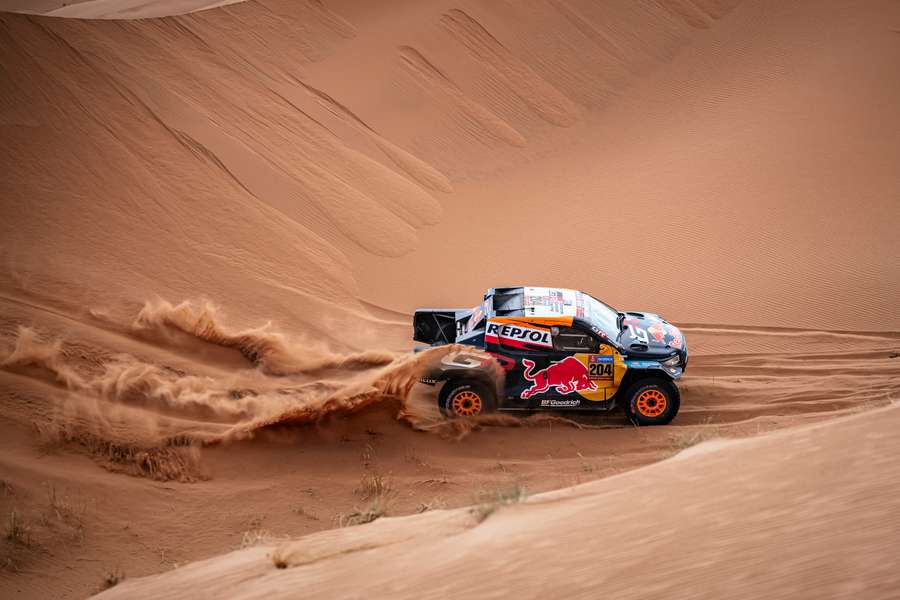 Lategan au volant de sa Toyota.